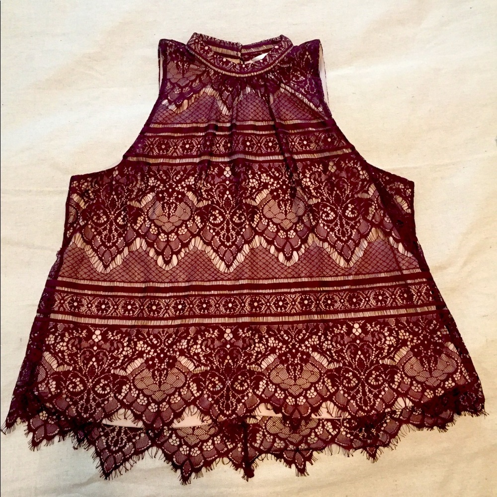 Lauren Conrad Lace Overlay Top | XXL